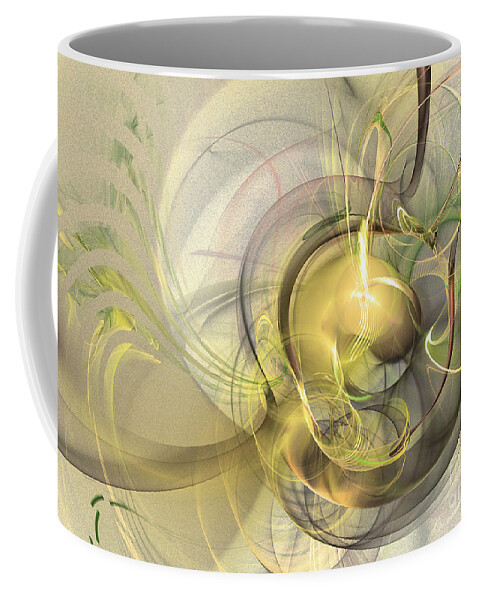 Art Coffee Mug featuring the digital art Rising - Abstract art by Sipo Liimatainen