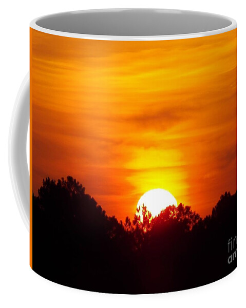 Facemask Coffee Mug featuring the digital art Rising Sun by Matthew Seufer