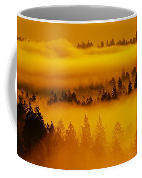 Fog Coffee Mug featuring the photograph River Fog Rising by Ben Upham III