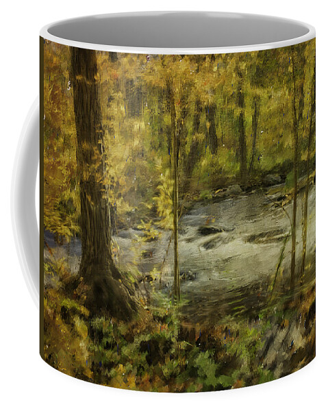 River Coffee Mug featuring the photograph River in Autumn by Fran Gallogly
