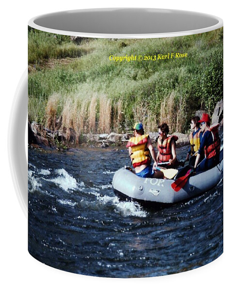 Summer Coffee Mug featuring the photograph River rafting by Karl Rose
