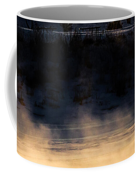 Nature Coffee Mug featuring the photograph River Smoke by Bob Orsillo