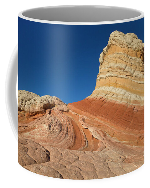 00559280 Coffee Mug featuring the photograph Rock Formation Vermillion Cliffs N M by Yva Momatiuk John Eastcott