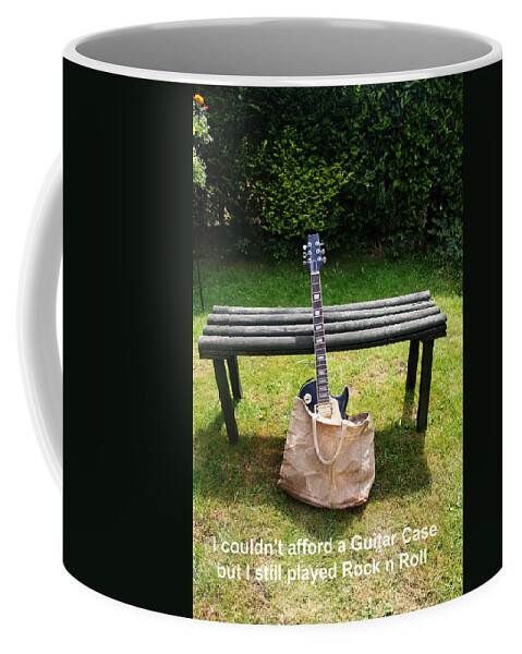 Guitar Coffee Mug featuring the photograph Rock n Roll Guitar in a bag by Tom Conway