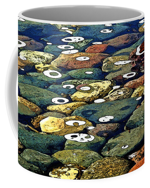 Rocks Coffee Mug featuring the digital art Rock Pool 2 by Gary Olsen-Hasek