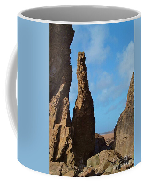 Rock Stack Coffee Mug featuring the photograph Rock Stack by Richard Brookes