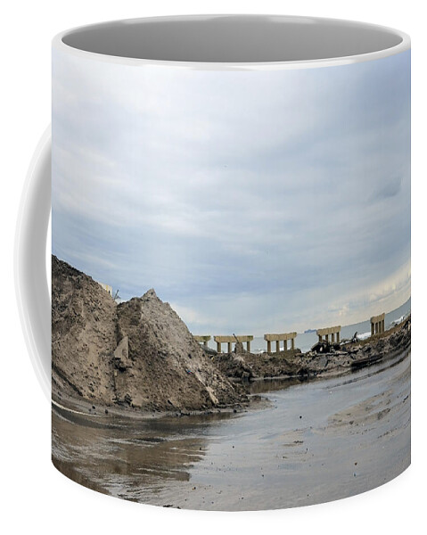 Rockaway Coffee Mug featuring the photograph Rockaway Beach after Hurricane Sandy 4 by Maureen E Ritter