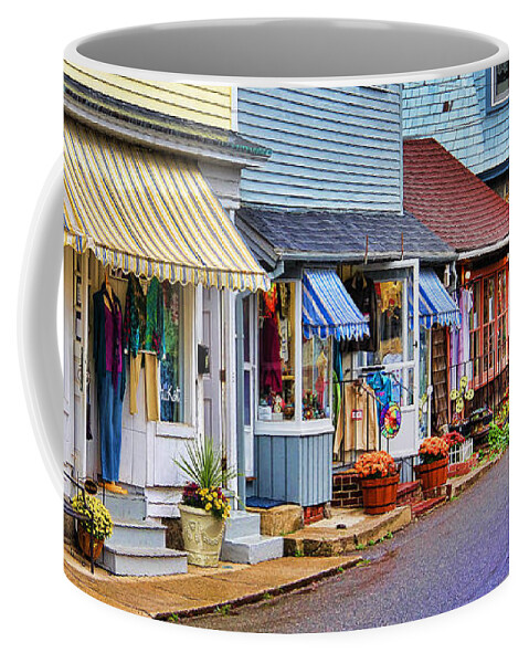 Rockport Coffee Mug featuring the photograph Rockport MA Street by Jack Schultz