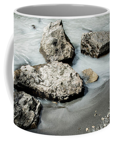 Alaska Coffee Mug featuring the photograph Rocks in the River by Andrew Matwijec