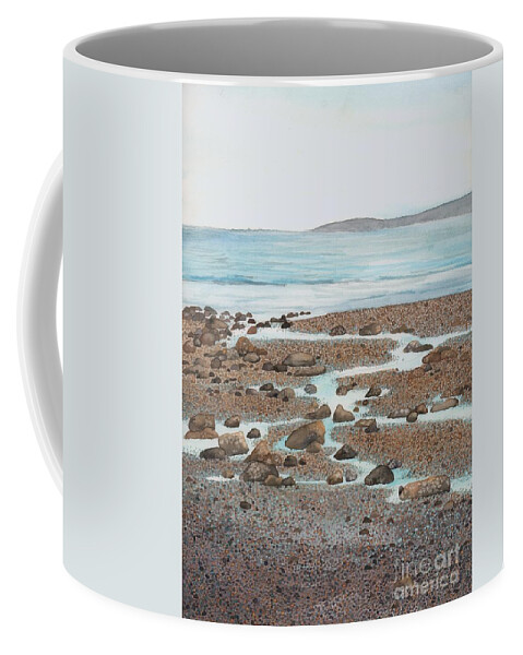 Tide Pools Coffee Mug featuring the painting Rocky Beach by Hilda Wagner