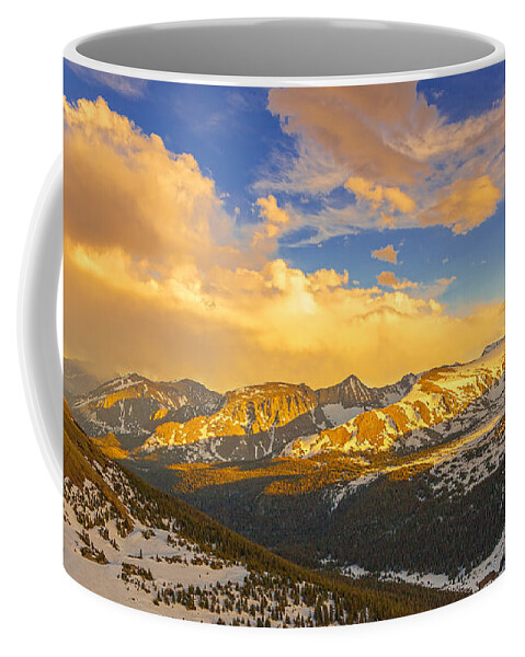 Sunset Coffee Mug featuring the photograph Rocky Mountain National Park Sunset by Fred J Lord