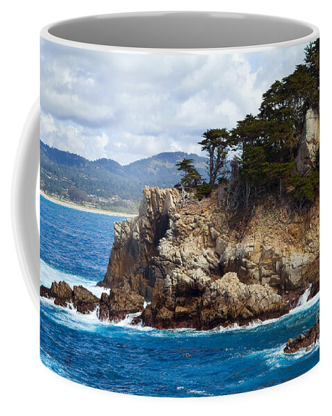 Point Lobos Coffee Mug featuring the photograph Rocky Outcropping at Point Lobos by Charlene Mitchell