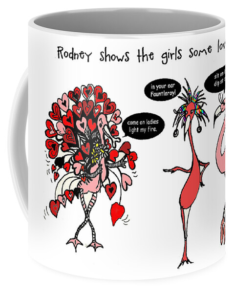 Valentine Coffee Mug featuring the mixed media Rodneys Valentine by Lizi Beard-Ward