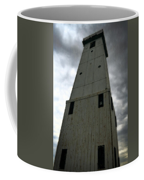 Lighthouse Coffee Mug featuring the photograph Rolling Clouds in Frankfort by Michelle Calkins