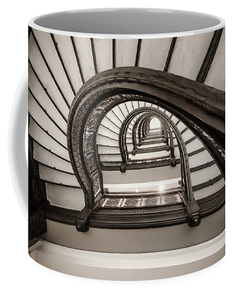 Chicago Coffee Mug featuring the photograph Rookery Building Off Center Oriel Staircase by Anthony Doudt
