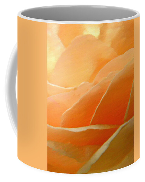 Rose Coffee Mug featuring the photograph Rose Abstract Watercolor by Chris Berry