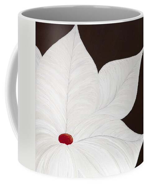 Flower Coffee Mug featuring the painting Rosie's Red Flower by Tamara Nelson