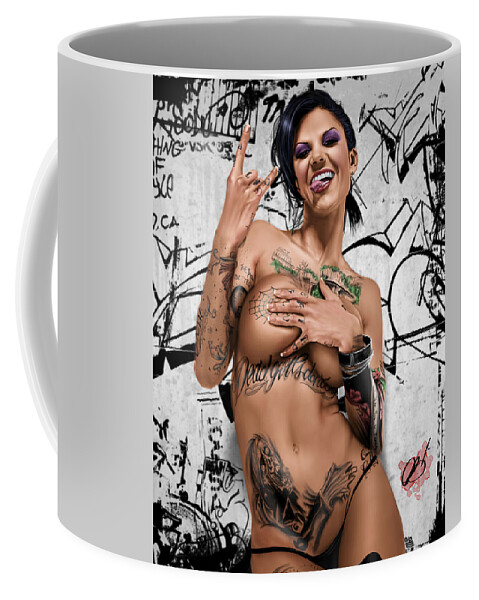 Woman Coffee Mug featuring the painting Rotten to the Core by Pete Tapang