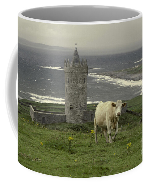 Round Tower Coffee Mug featuring the photograph Round Tower, Ireland by Ron Sanford