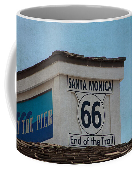 Route 66 Coffee Mug featuring the photograph Route 66 - End of the Trail by Kim Hojnacki