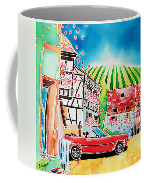 Alsace Coffee Mug featuring the painting Route des vins by Hisayo OHTA