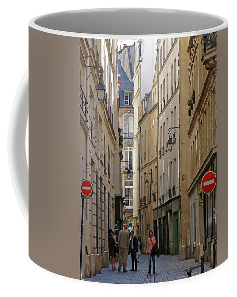 Streets Of Paris Coffee Mug featuring the photograph Rue Bailleul Paris by Ira Shander