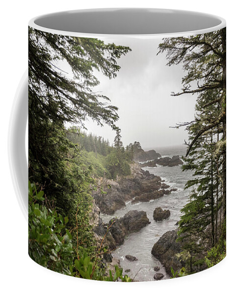 Ucluelet Coffee Mug featuring the photograph Rugged Coastline On Wild Pacific Trail by Keith Levit