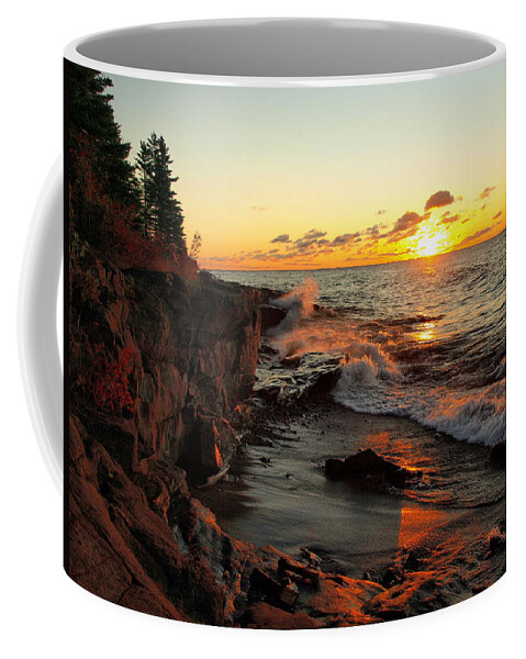 Jim Coffee Mug featuring the photograph Rugged Shore Fall by James Peterson