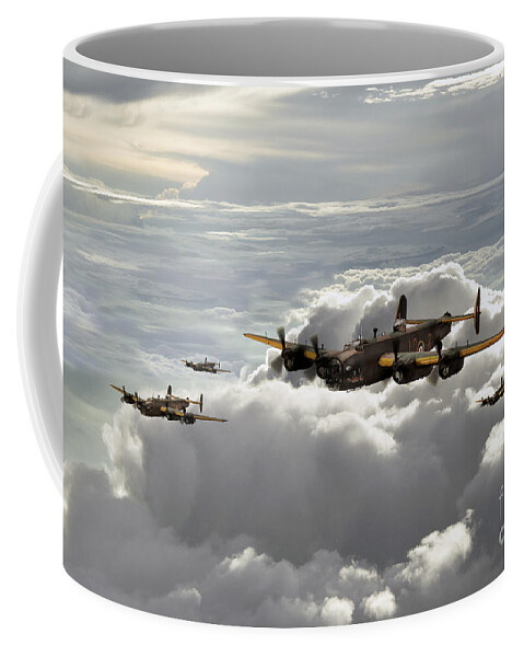 Handley Page Halifax Coffee Mug featuring the digital art Ruhr Valley Express by Airpower Art