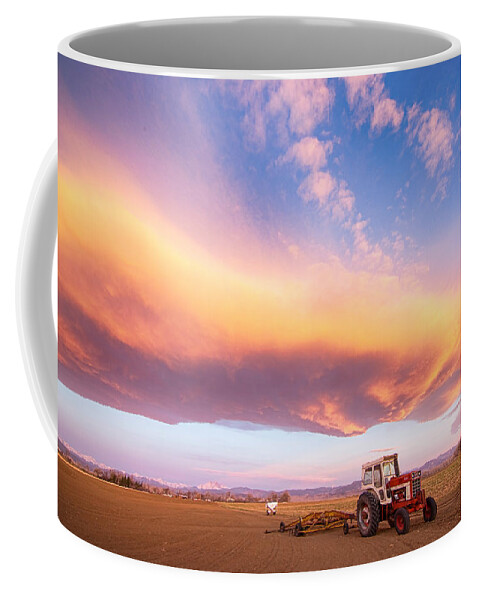Colorful Coffee Mug featuring the photograph Rural Turbo Country Sky by James BO Insogna