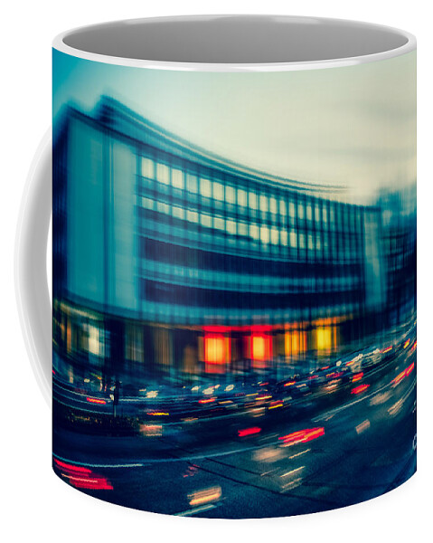Architecture Coffee Mug featuring the photograph Rush Hour - vintage by Hannes Cmarits