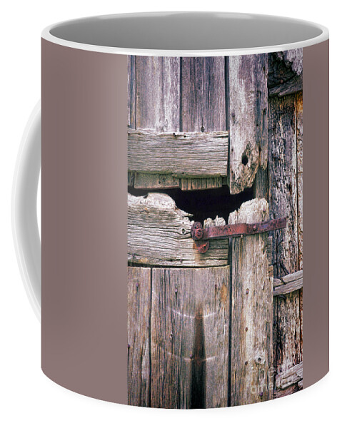 Door Coffee Mug featuring the photograph Rustic Barn Door by Jill Battaglia