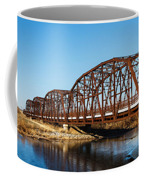 Old Rusty Bridge Coffee Mug featuring the photograph Rusty Bridge by Doug Long