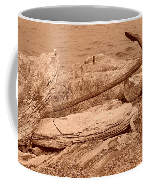Anchor Coffee Mug featuring the photograph Rusty by Jean Goodwin Brooks