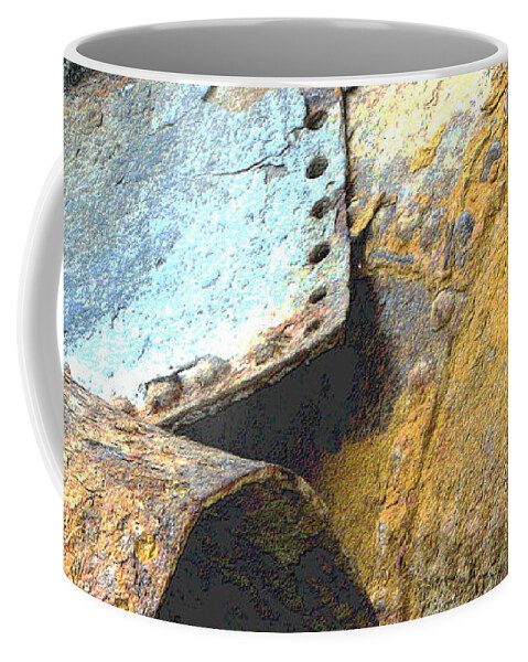 Rust Coffee Mug featuring the photograph Rusty Pipes by Nadalyn Larsen