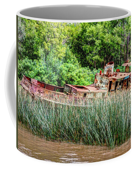 Photograph Coffee Mug featuring the photograph Rusty Ship by Richard Gehlbach