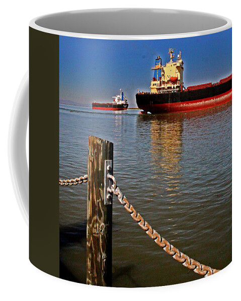 San Joaquin River Coffee Mug featuring the digital art Safe Passage by Joseph Coulombe