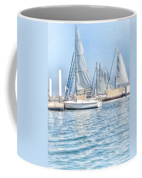Sailboats Coffee Mug featuring the photograph Sailing Dream by Susan Garren