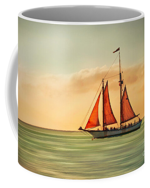 Sailing Coffee Mug featuring the photograph Sailing Into The Sun by Hannes Cmarits