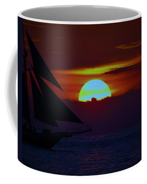 Sails Coffee Mug featuring the photograph Sailing At Sunset by Gary Smith