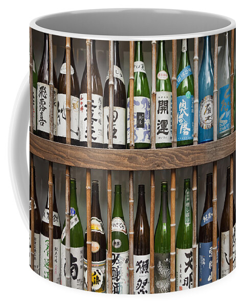 Rice Wine Coffee Mug featuring the photograph Sake Bottles by Bryan Mullennix