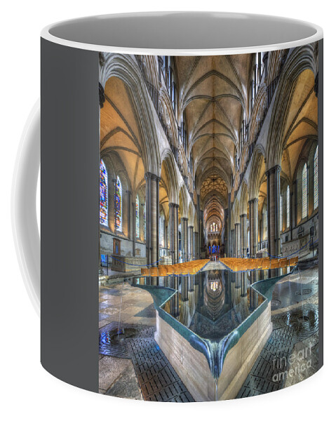 Hdr Coffee Mug featuring the photograph Salisbury Cathedral by Yhun Suarez