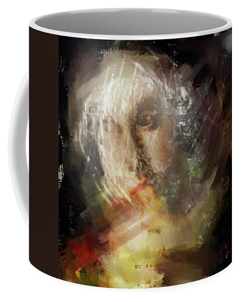 Salome Coffee Mug featuring the mixed media Salome by Big Fat Arts