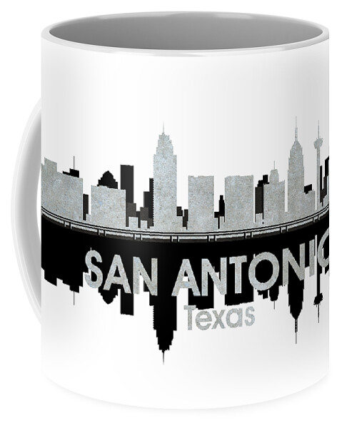 San Antonio Coffee Mug featuring the mixed media San Antonio TX 4 by Angelina Tamez