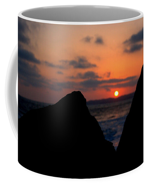 Sunset Coffee Mug featuring the photograph San Clemente Rocks Sunset by Matt Quest
