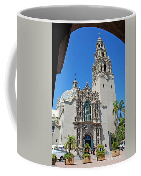 Claudia's Art Dream Coffee Mug featuring the photograph San Diego Museum Of Man by Claudia Ellis