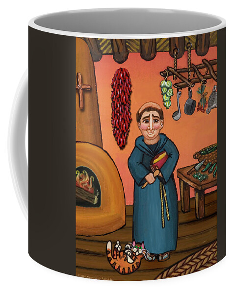 Folk Art Coffee Mug featuring the painting San Pascual and Vigas by Victoria De Almeida