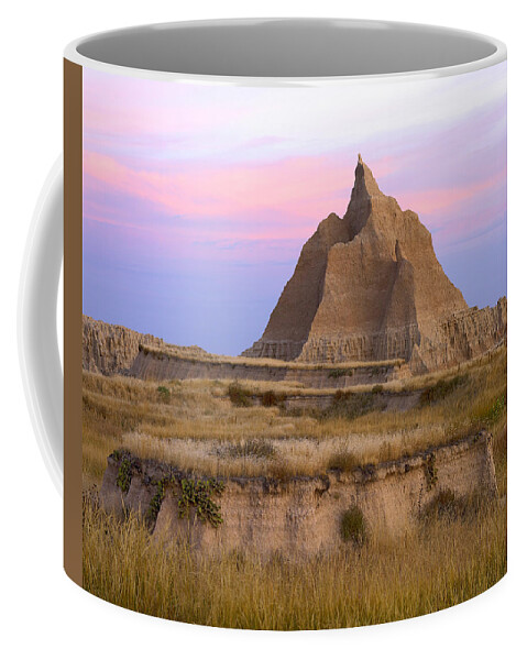 Feb0514 Coffee Mug featuring the photograph Sandstone Grassland Badlands South by Tim Fitzharris