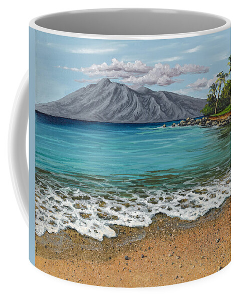 Seascape Coffee Mug featuring the painting Sandy Beach by Darice Machel McGuire