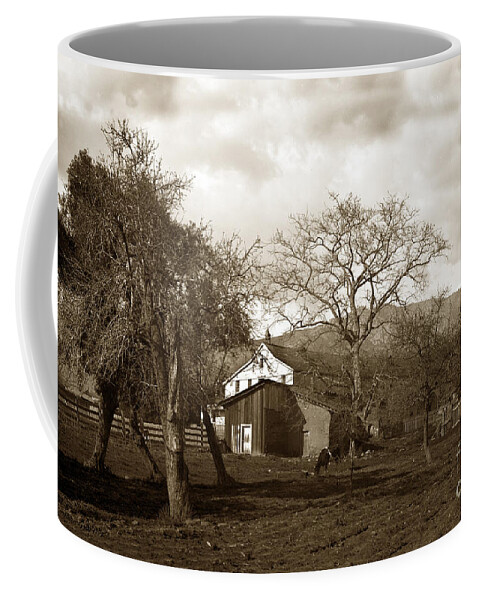 Santa Barbara Coffee Mug featuring the photograph Santa Barbara Mission California Circa 1890 by Monterey County Historical Society